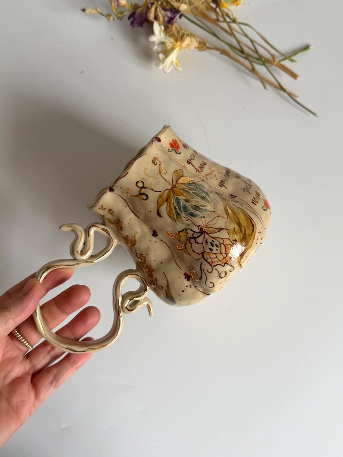 Never Let Your Roots Dry Artistic Cremon Flowers Mug