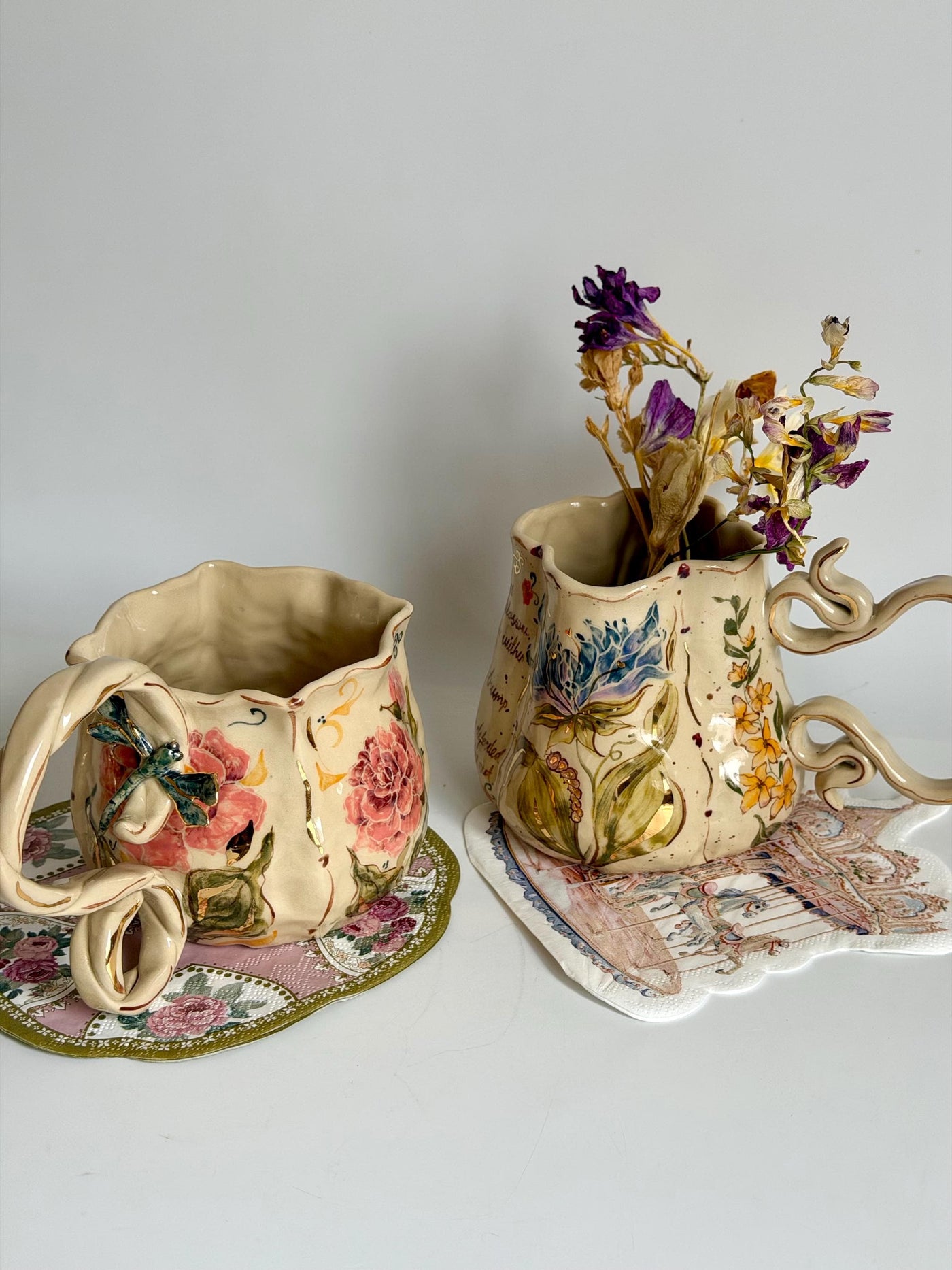 Never Let Your Roots Dry Artistic Cremon Flowers Mug