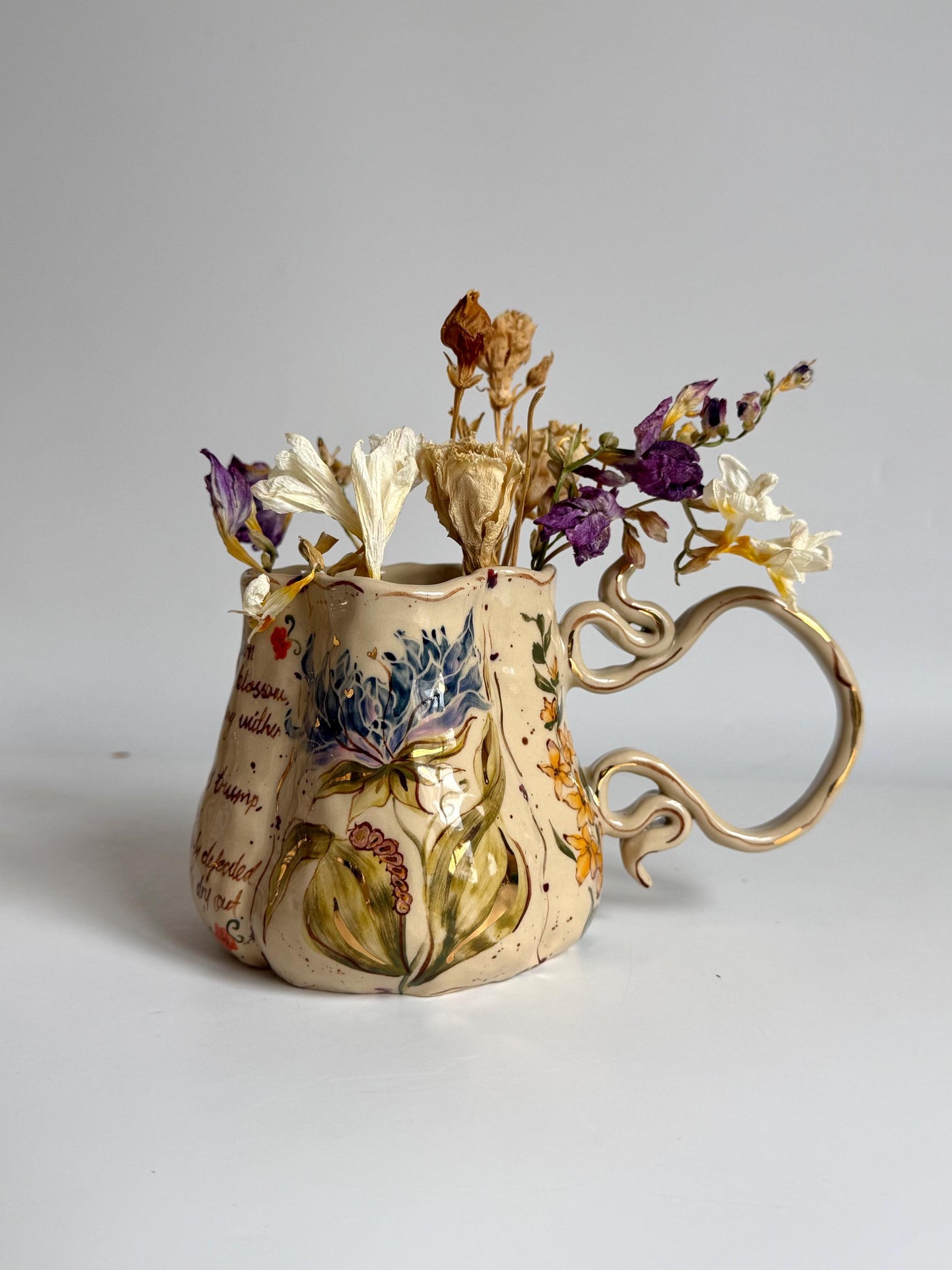 Never Let Your Roots Dry Artistic Cremon Flowers Mug