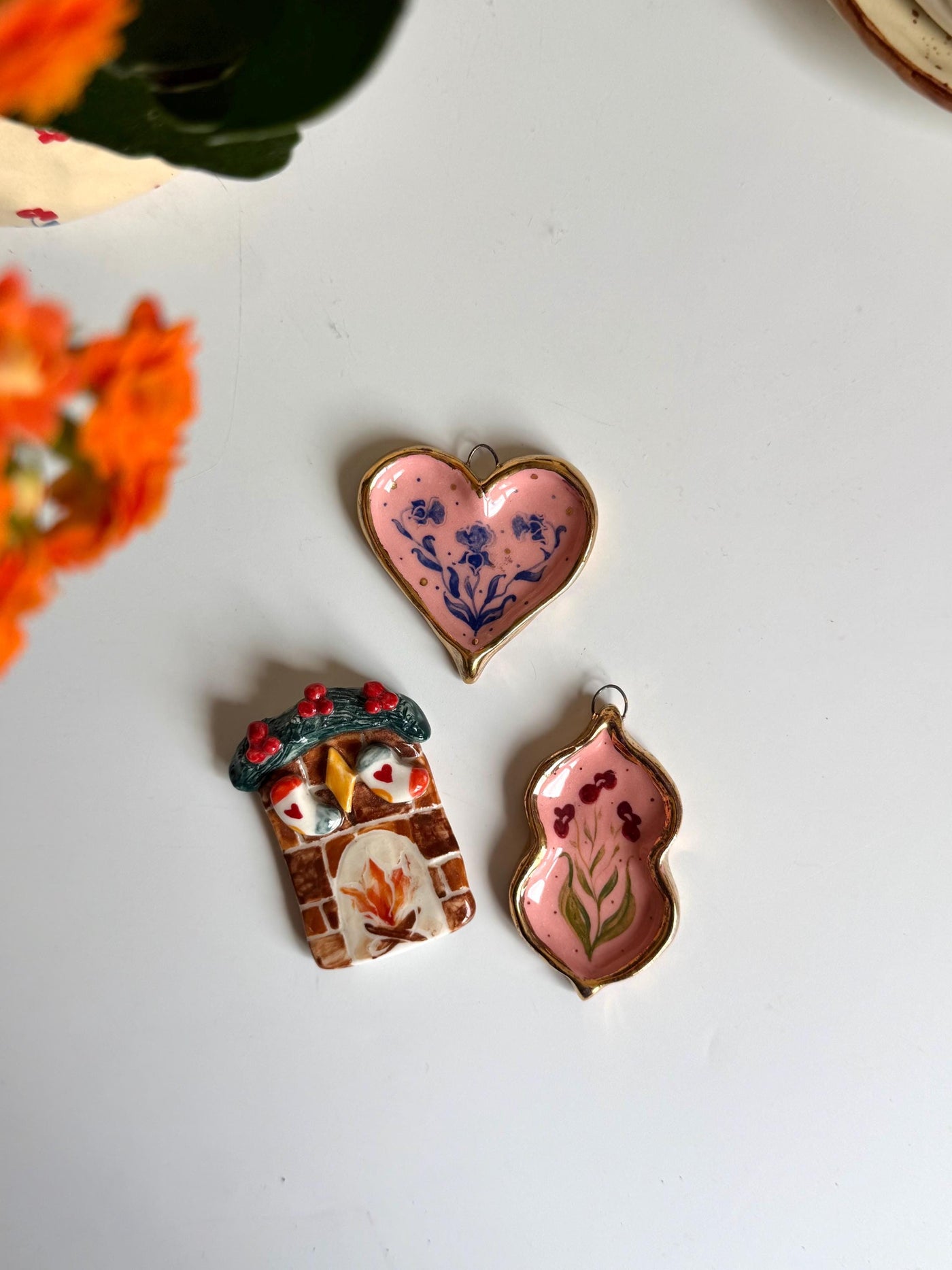 Pink Floral Pendant