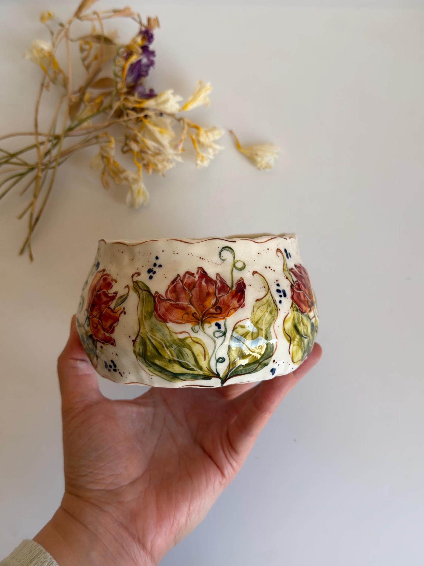 Artistic Tulips Bowl