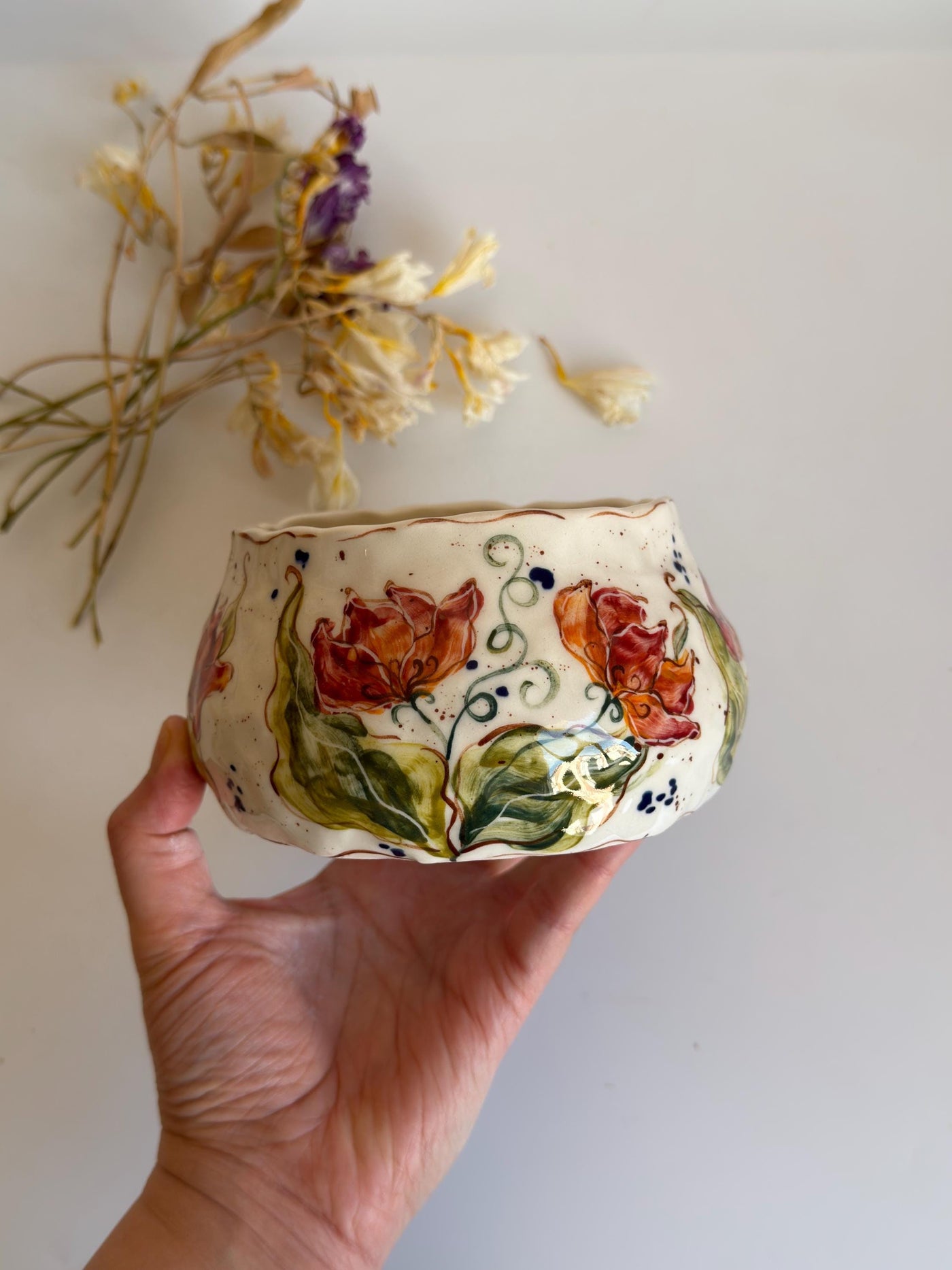 Artistic Tulips Bowl