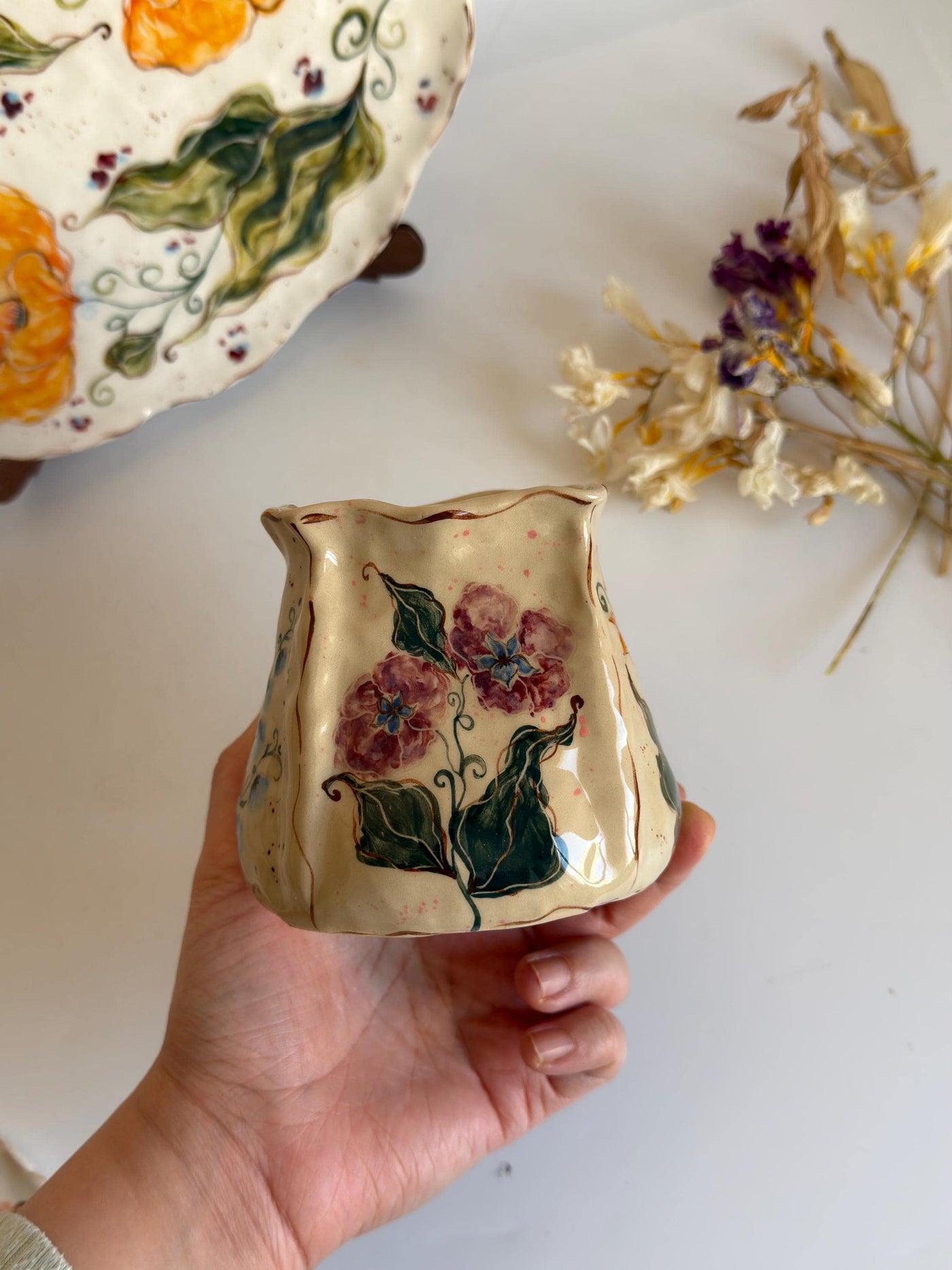 Boho Flower Tumbler Cup