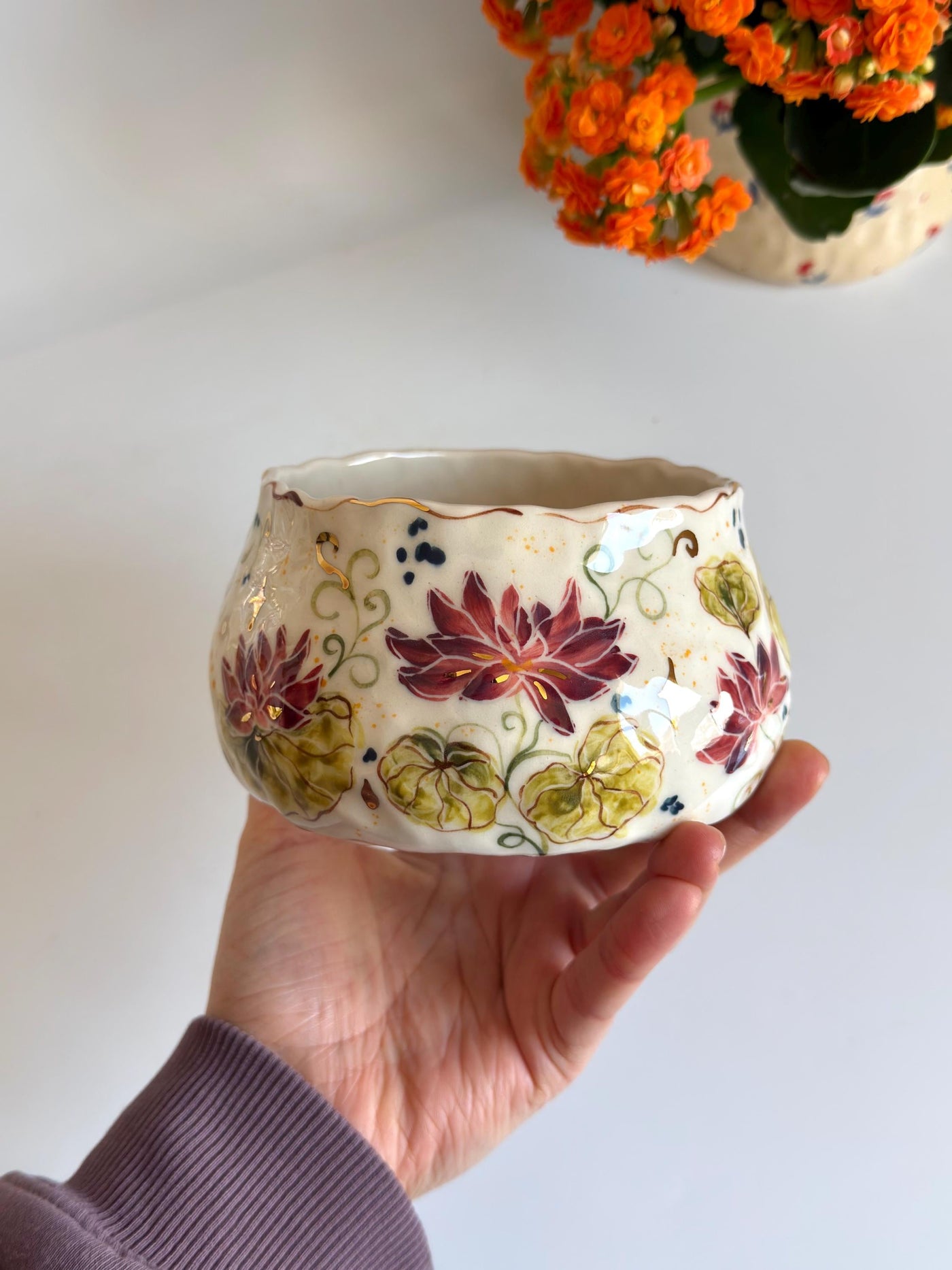 Water Lily Flowers Bowl
