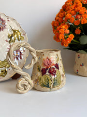 Boho Iris Flower Mug