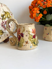 Boho Iris Flower Mug