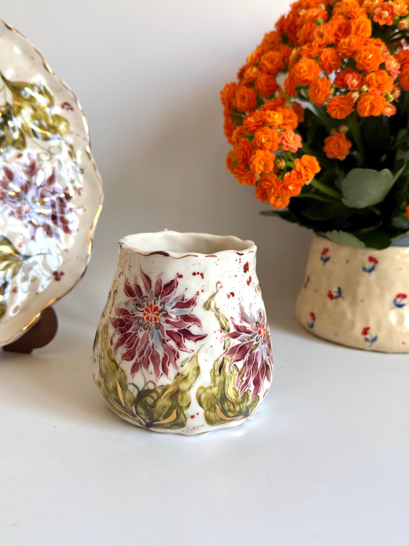 Unique Artistic Dahlia Mug