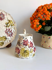 Lotus Floral Artistic Mug w Butterfly and Dragonfly