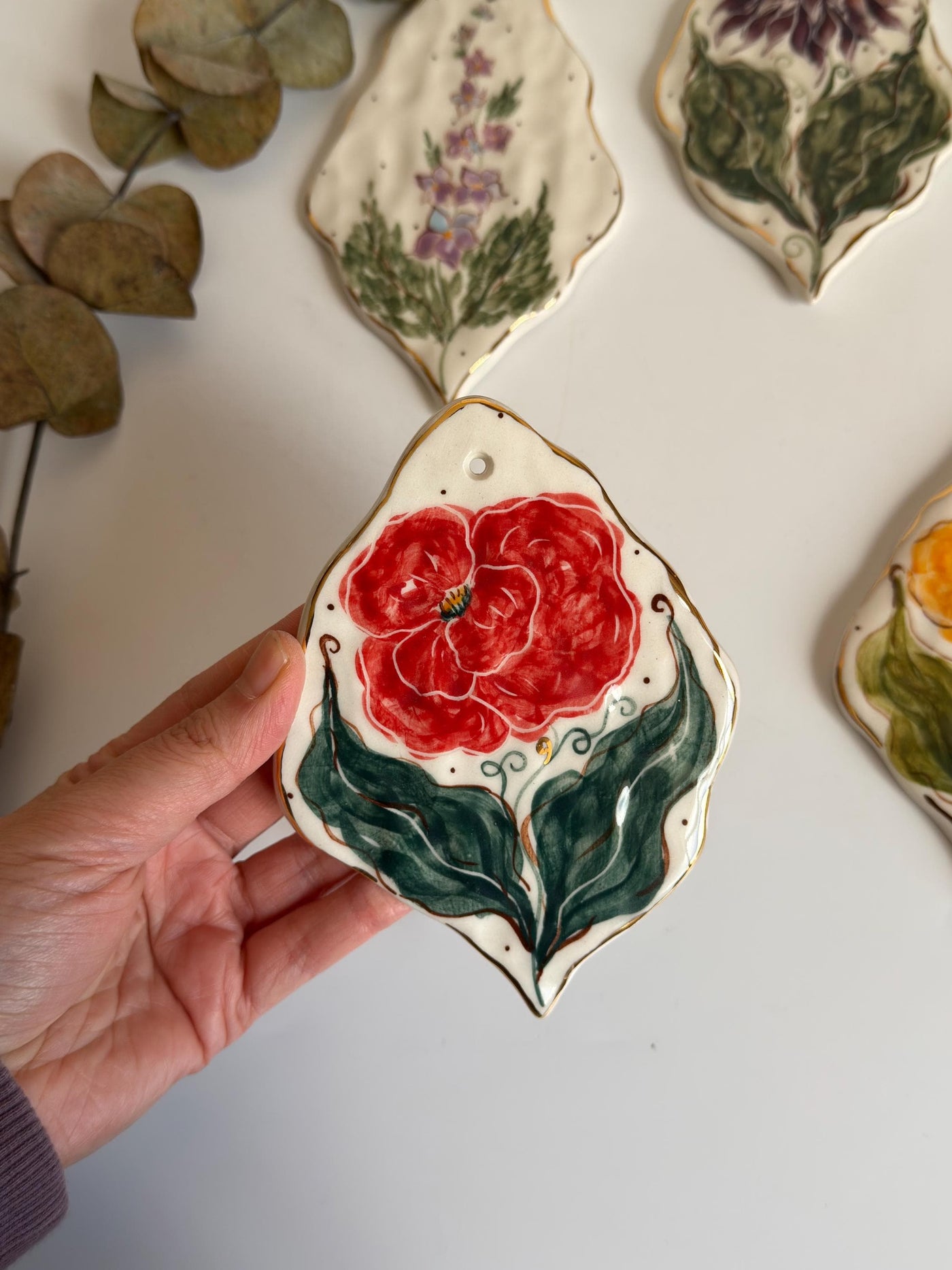 Gold Floral Wall Hangings