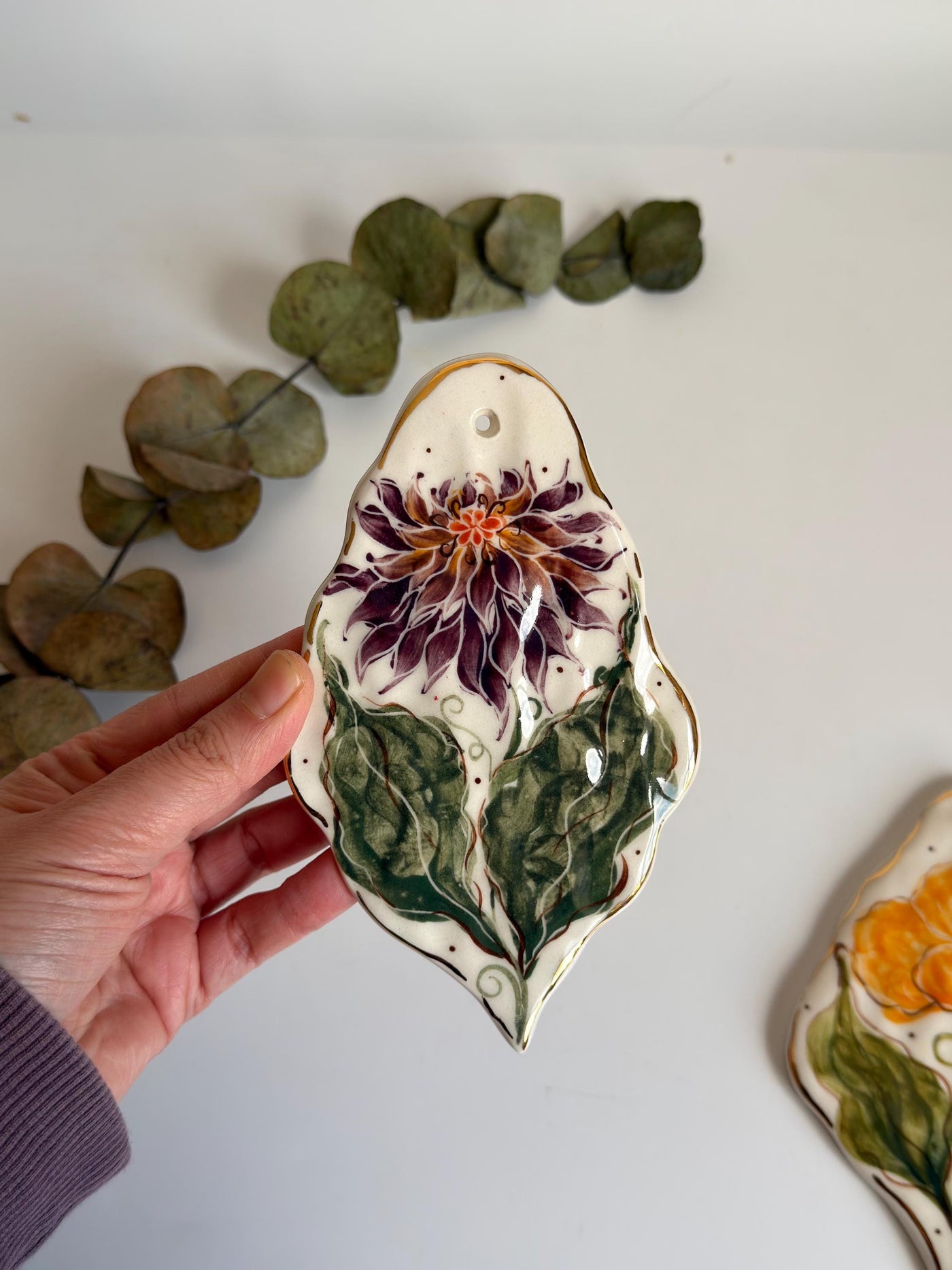 Gold Floral Wall Hangings