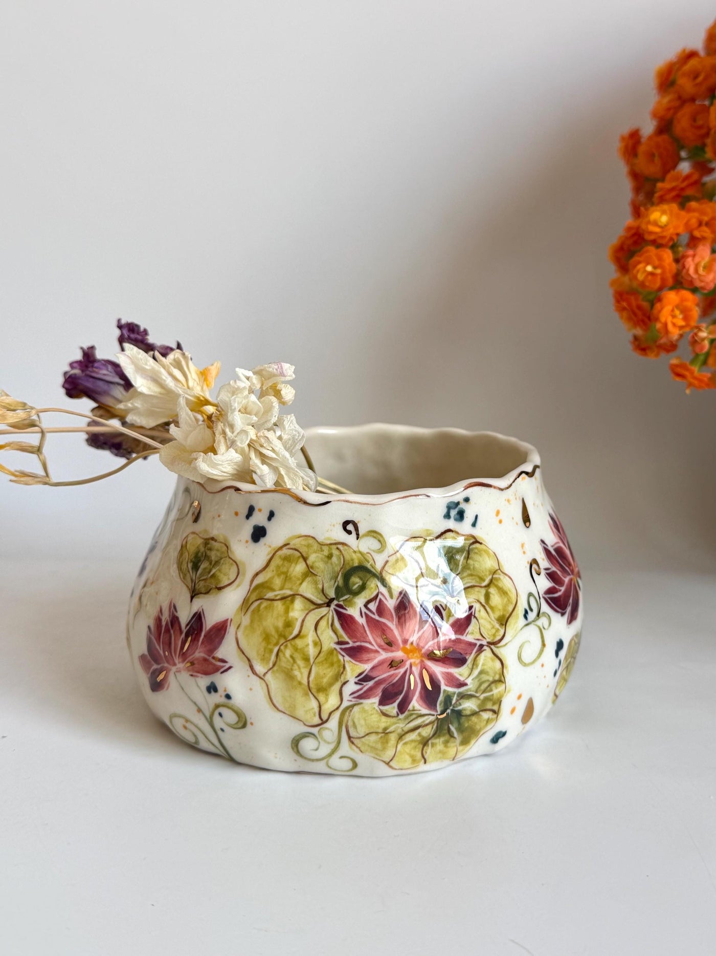Water Lily Flowers Bowl