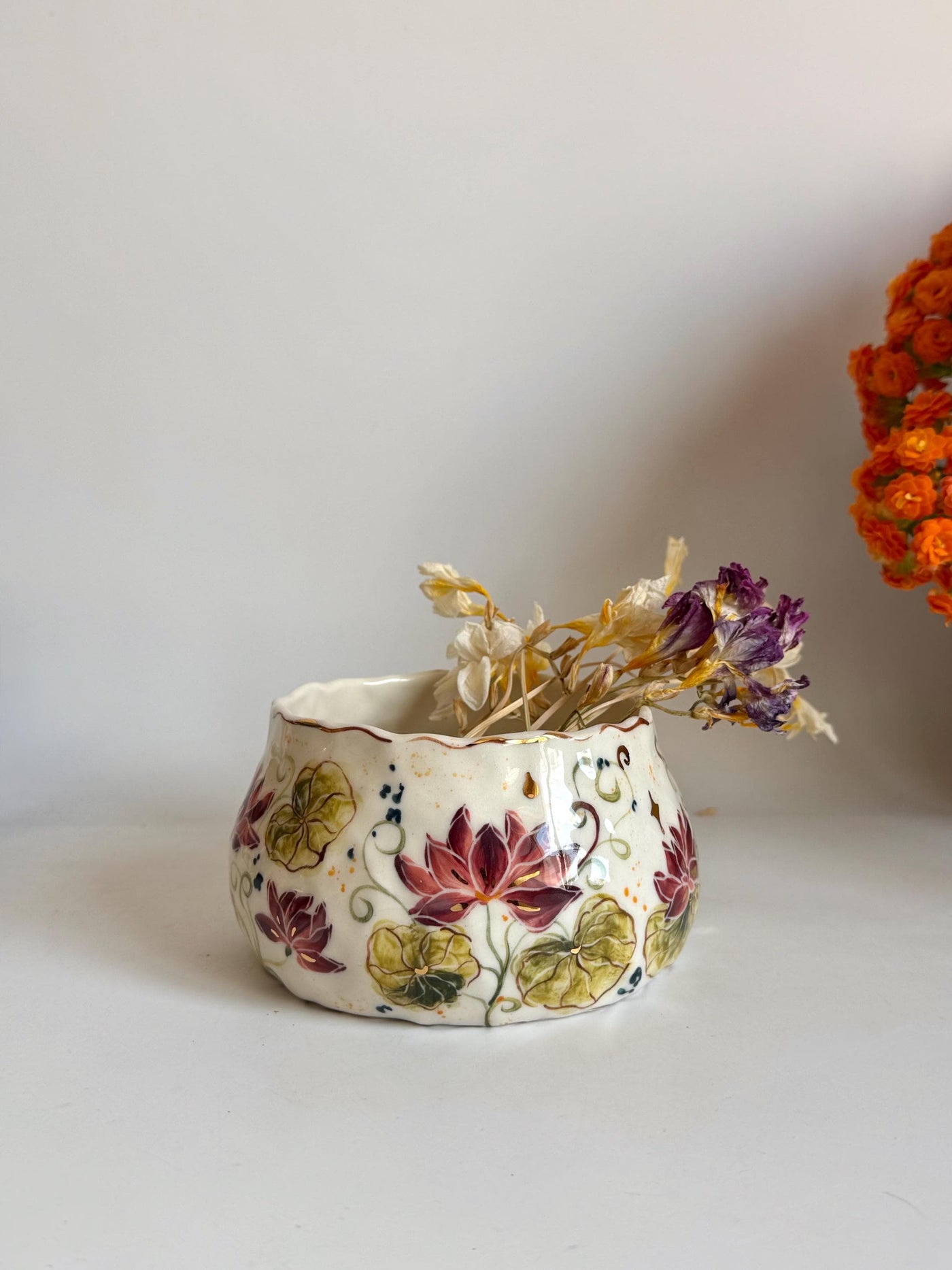 Water Lily Flowers Bowl