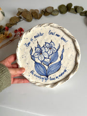 Blue Lilies Wall Plate
