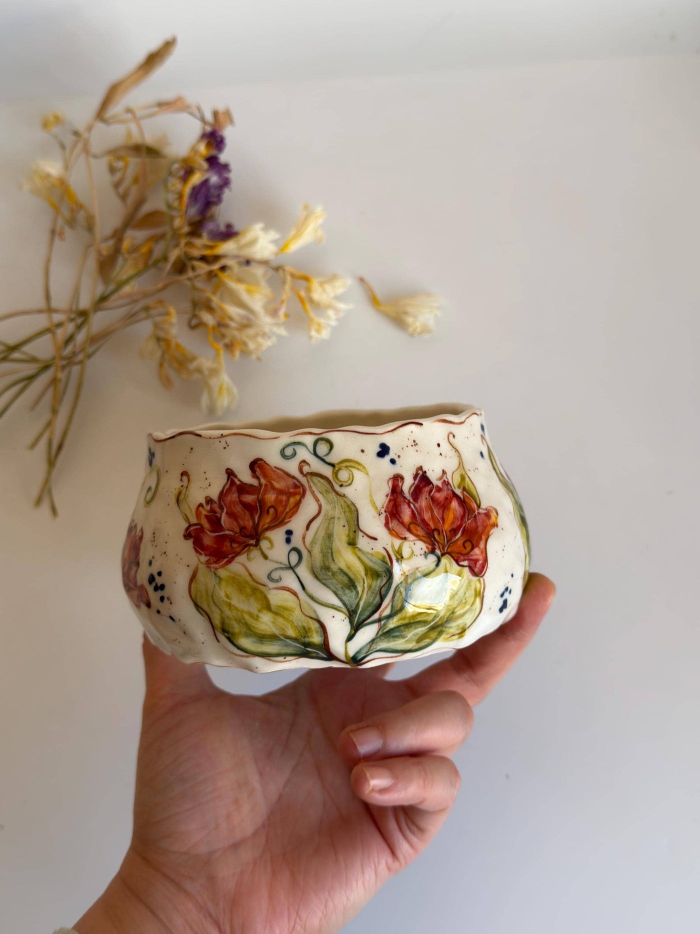 Artistic Tulips Bowl