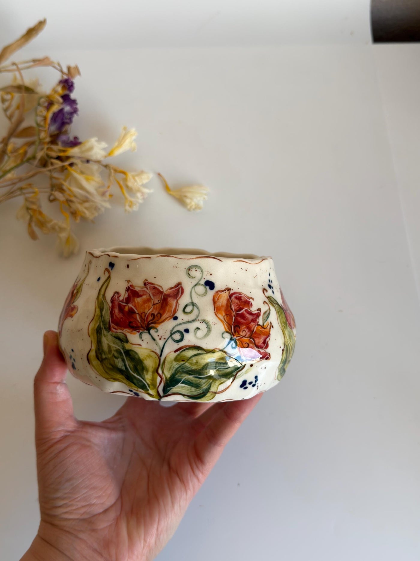 Artistic Tulips Bowl