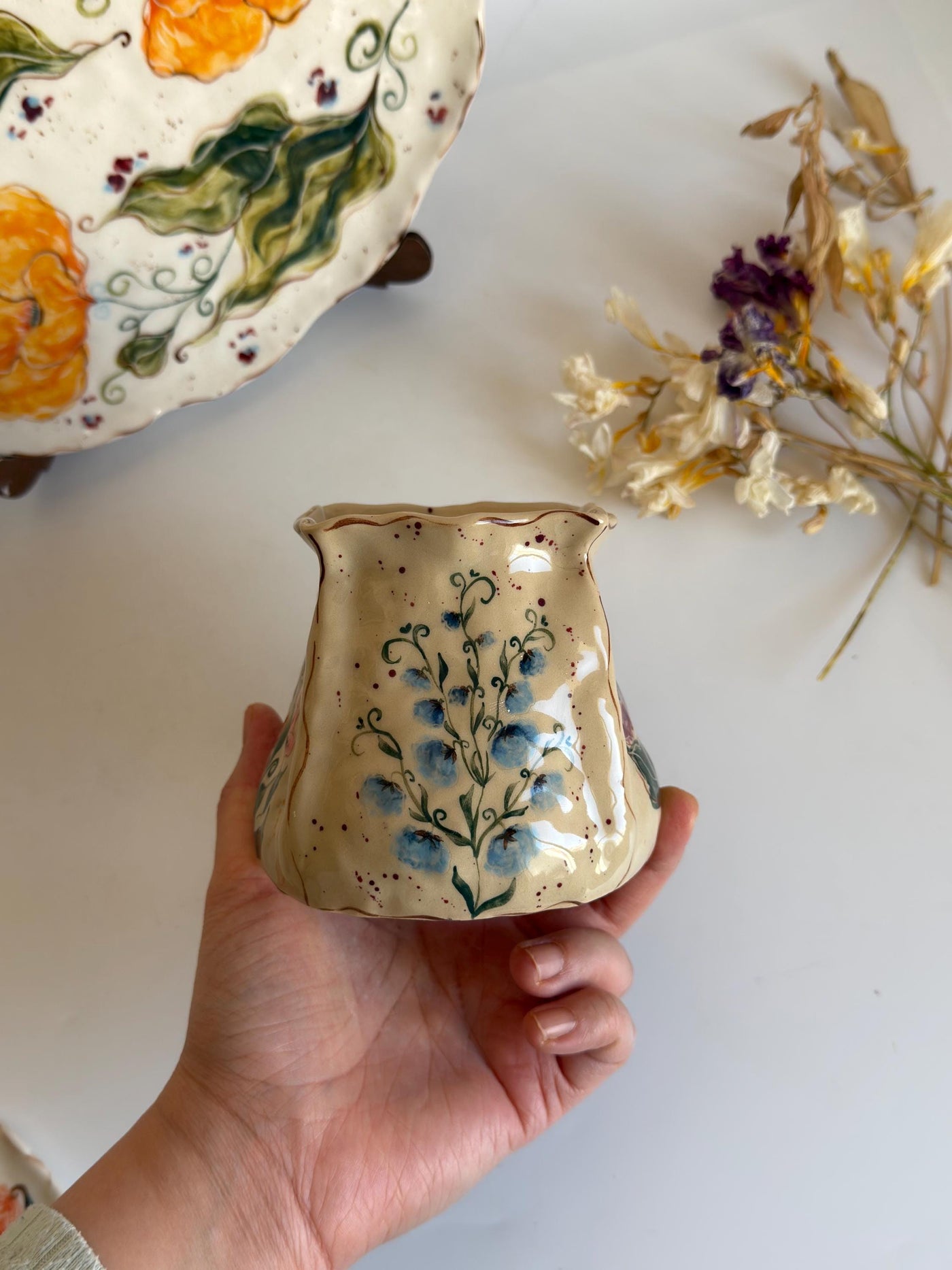 Boho Flower Tumbler Cup