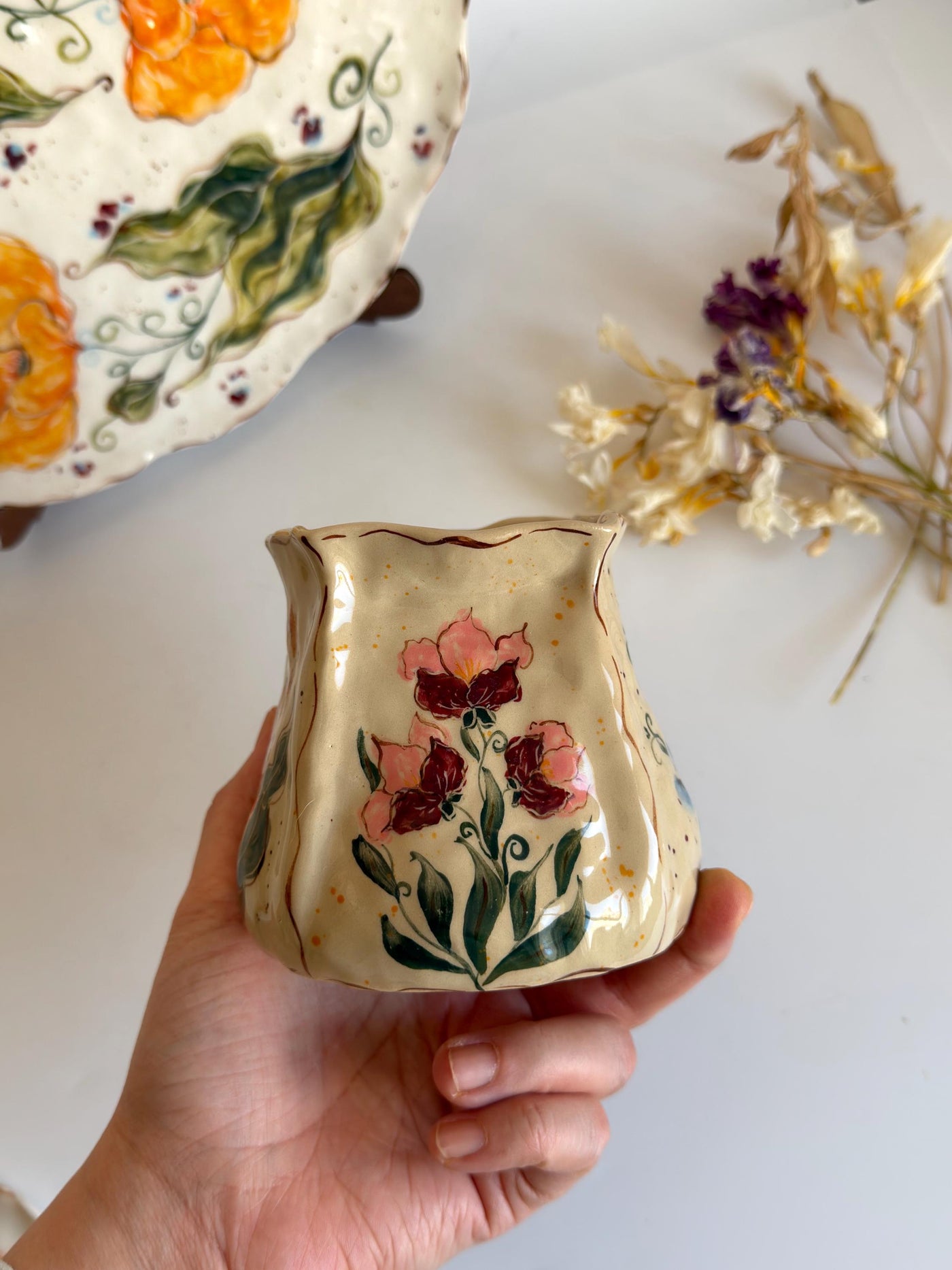 Boho Flower Tumbler Cup