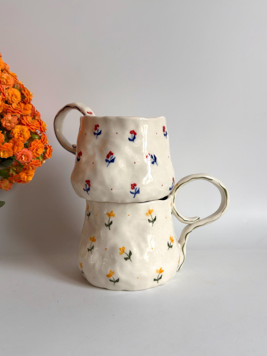 Cute Minimalist Poppy Flower Mug