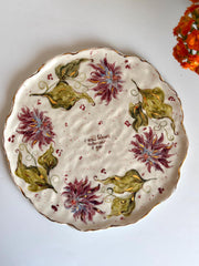 Dahlia Floral Gold Detailed Plate