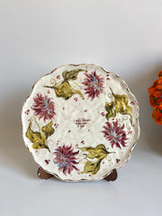 Dahlia Floral Gold Detailed Plate
