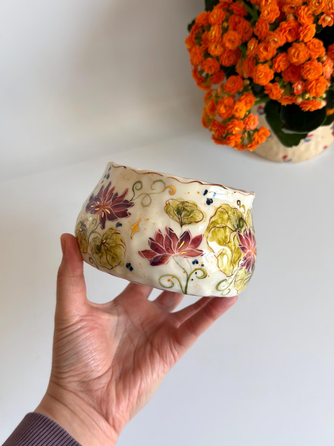 Water Lily Flowers Bowl