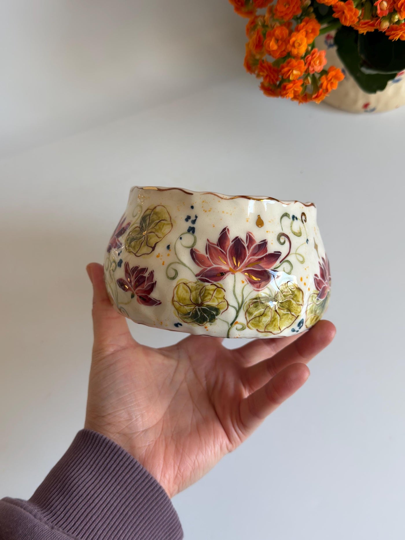Water Lily Flowers Bowl