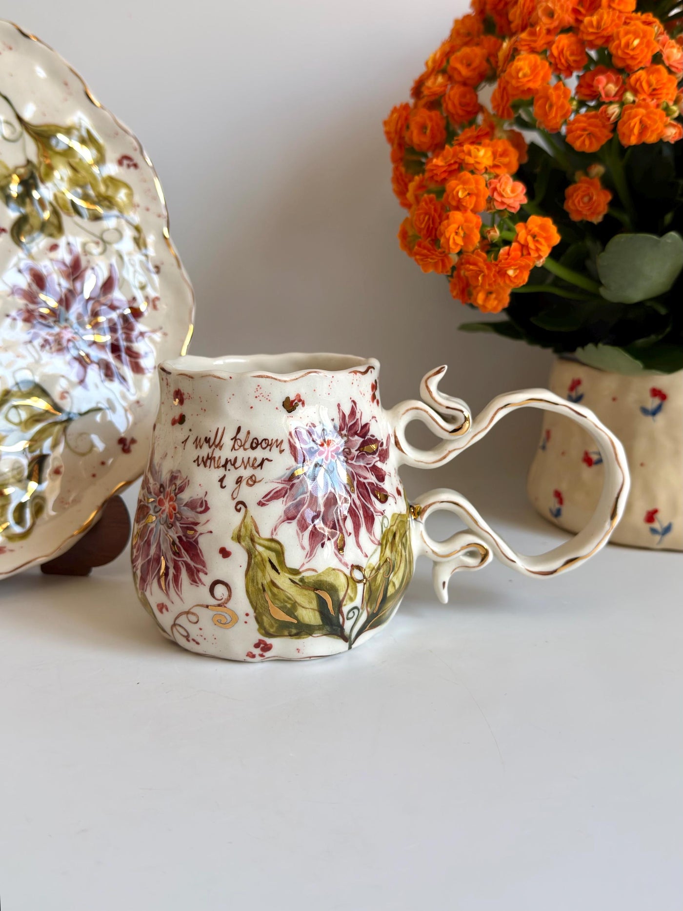 Unique Artistic Dahlia Mug