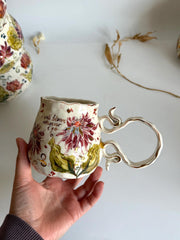 Unique Artistic Dahlia Mug