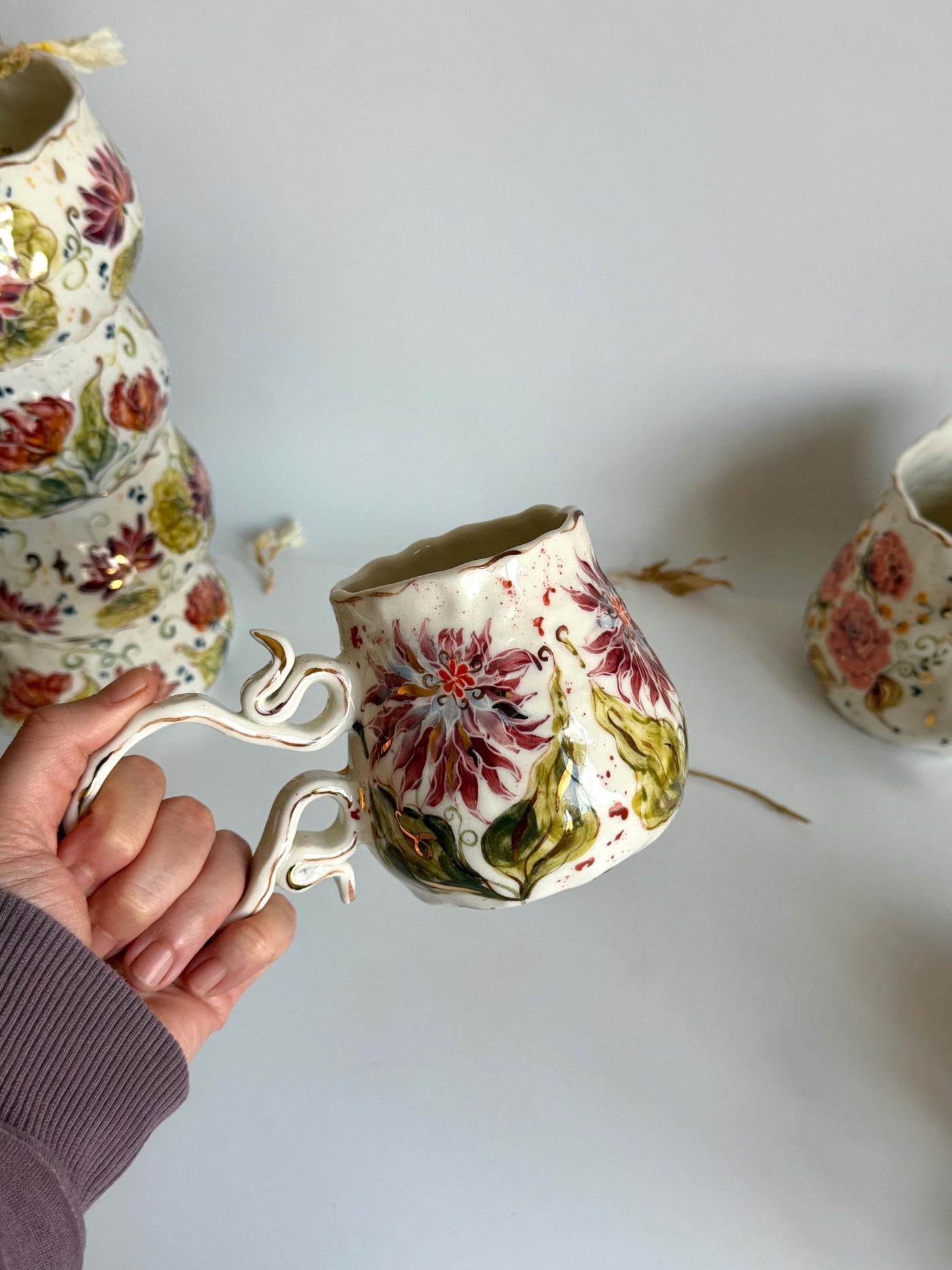 Unique Artistic Dahlia Mug