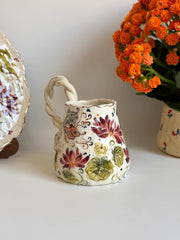Butterfly and Dragonfly Lotus Floral Mug