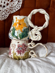 Yellow Lily Floral Mug