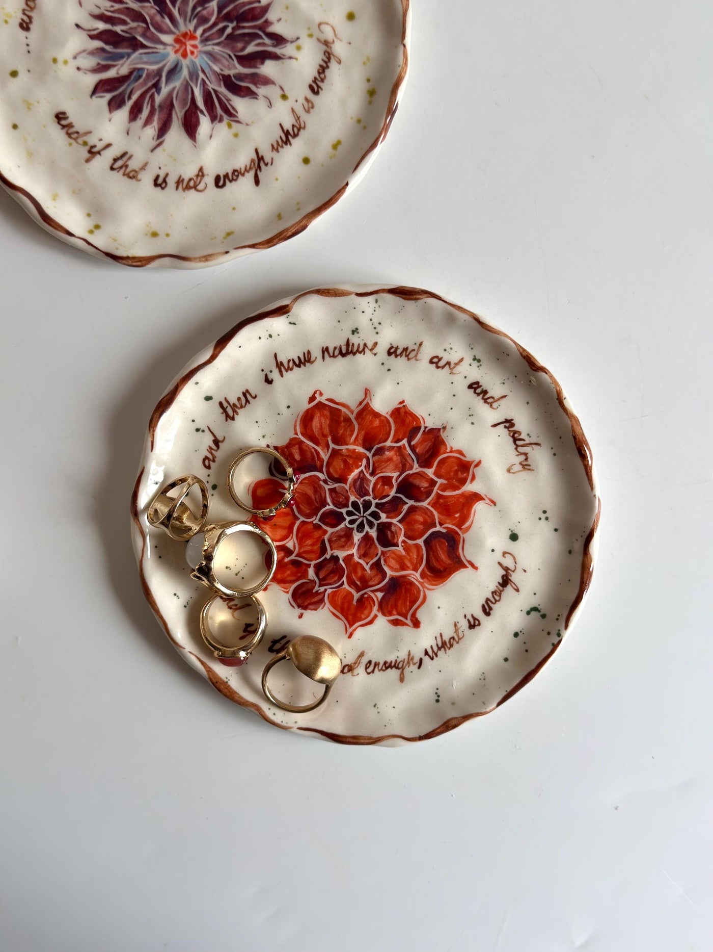Van Gogh Quote Ring Holder Tray