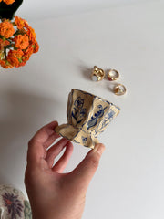 Vintage Flowers Ring Holder Dish