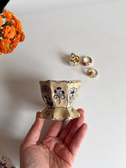 Vintage Flowers Ring Holder Dish
