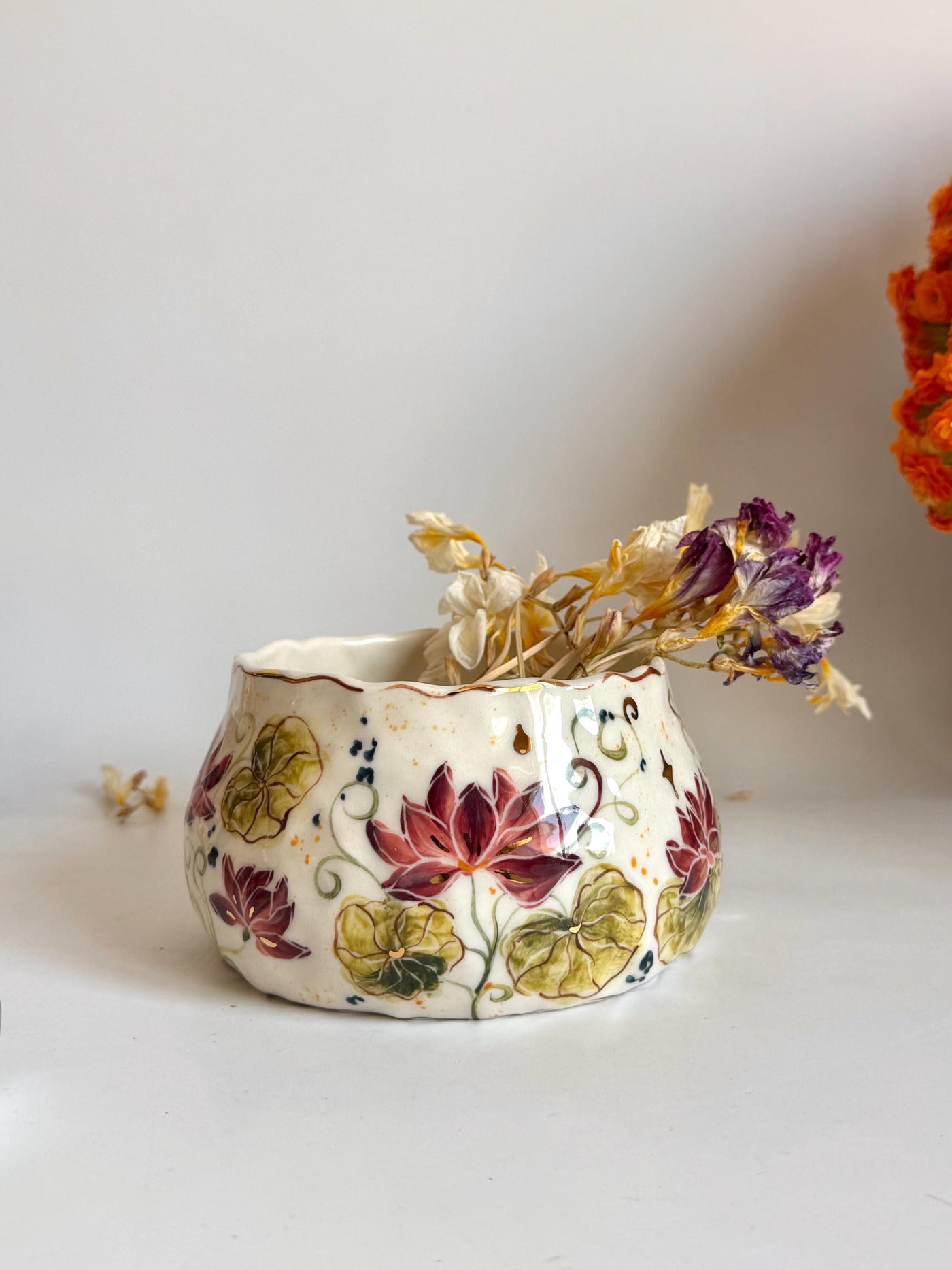 Water Lily Flowers Bowl