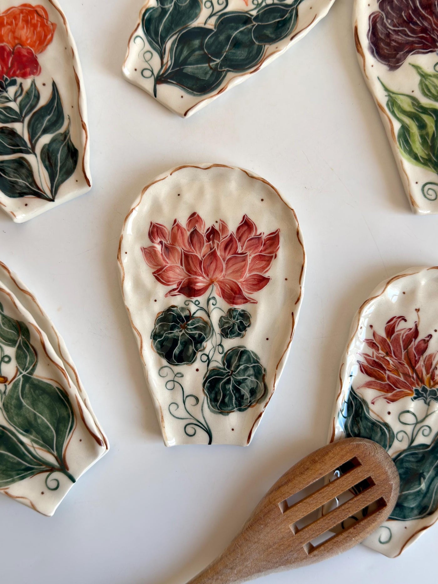 Detail Floral Spoon Rests