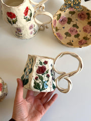 Floral Hexahon Unique Mug