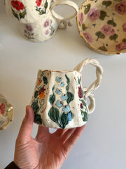 Floral Hexahon Unique Mug