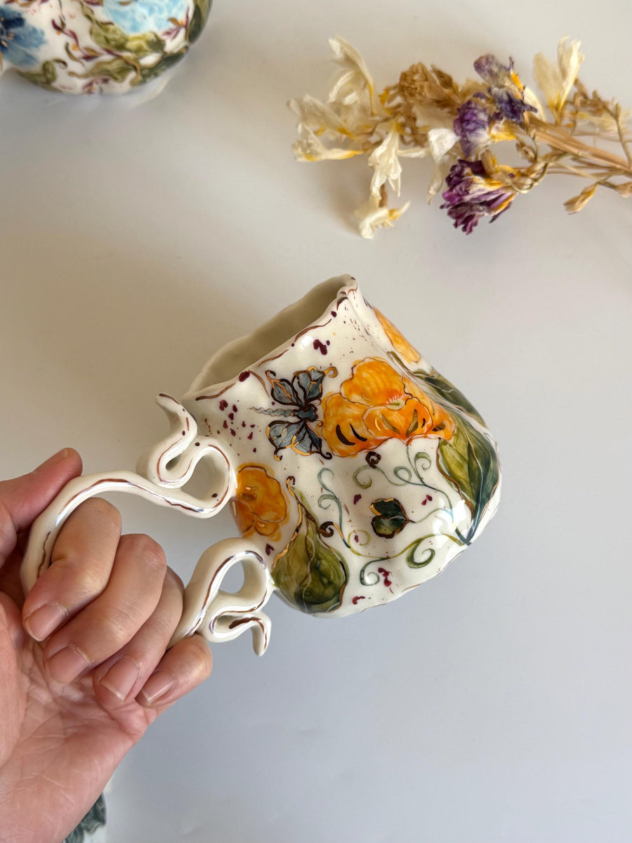 California Poppy Flowers Mug