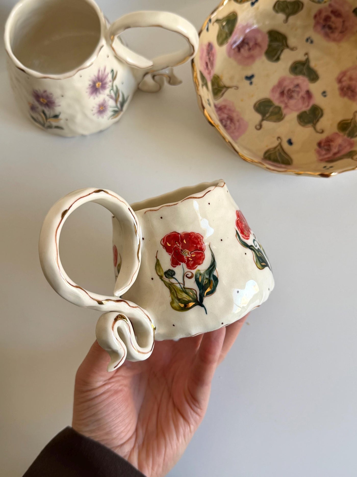 Pressed Flower Boho Mug