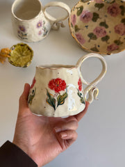 Pressed Flower Boho Mug