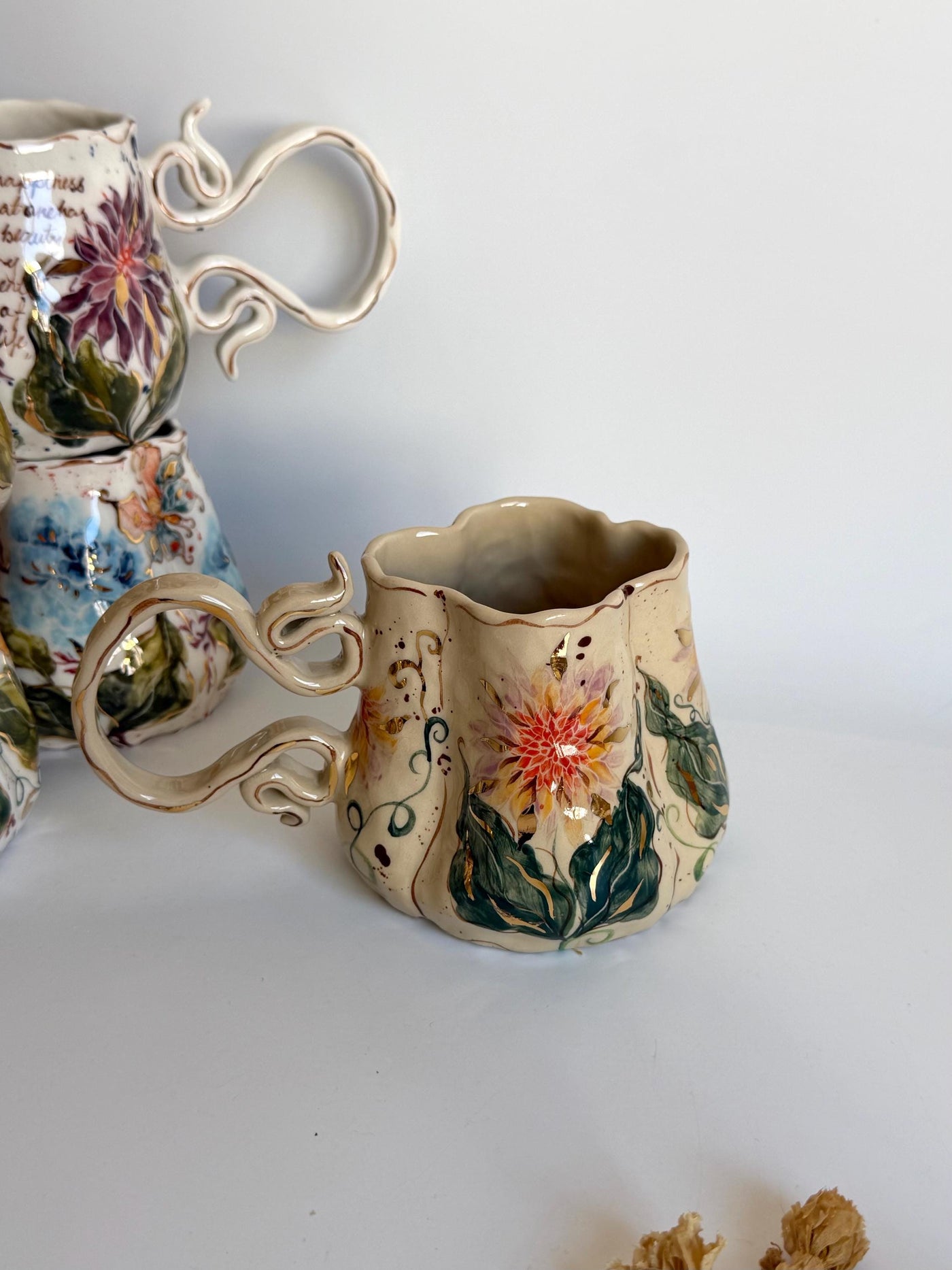 Lilac Dahlia Boho Flowers Mug