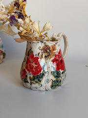 Red Roses and Gold Details Butterfly Mug