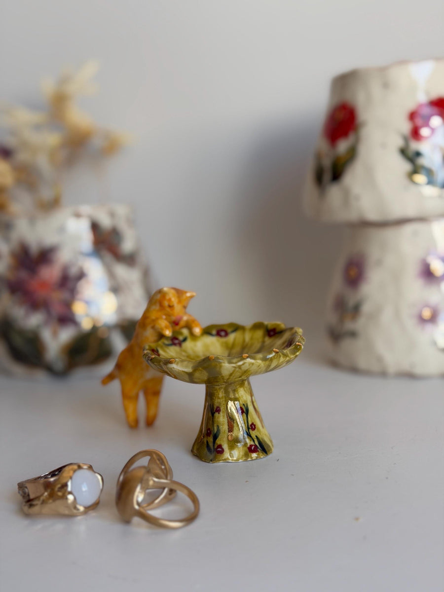 Cute Ginger Cat Ring Dish
