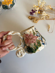 Pink Lily Floral Mug
