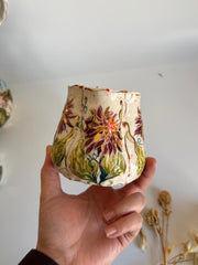 Purple Cremon Flowers Mug