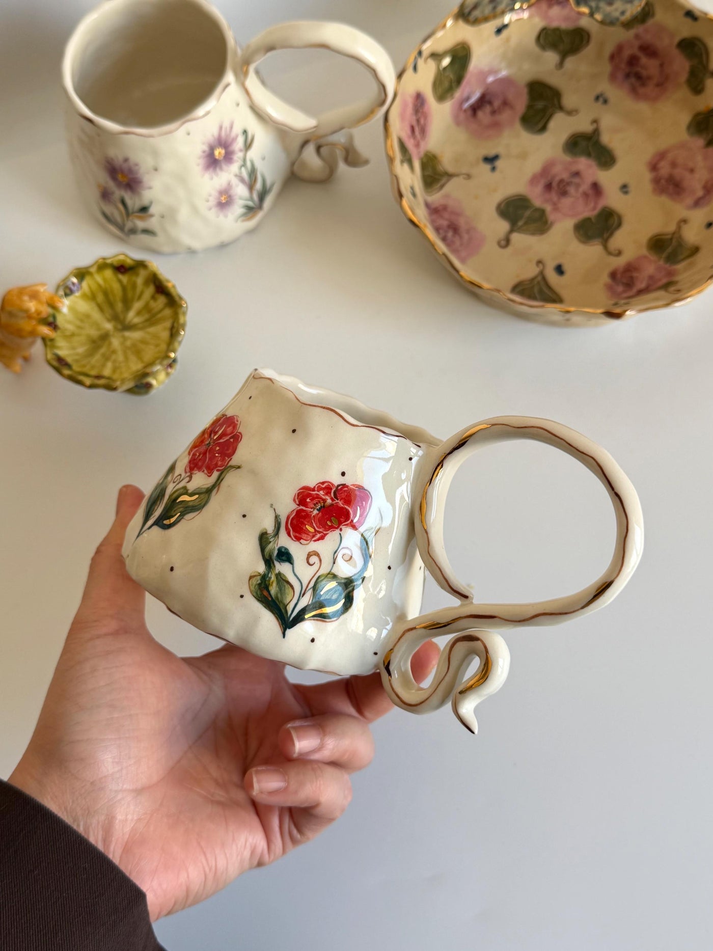 Pressed Flower Boho Mug