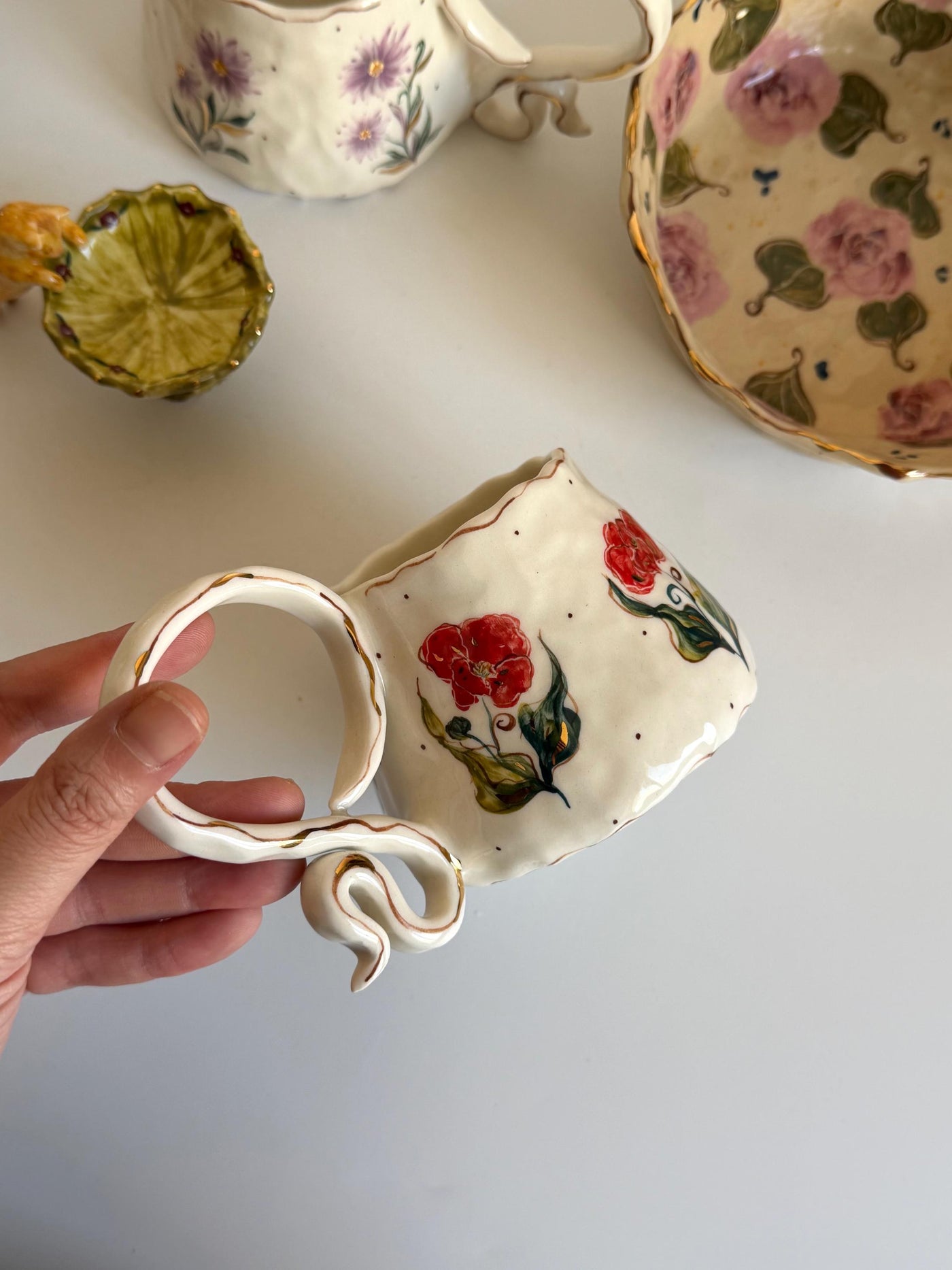 Pressed Flower Boho Mug