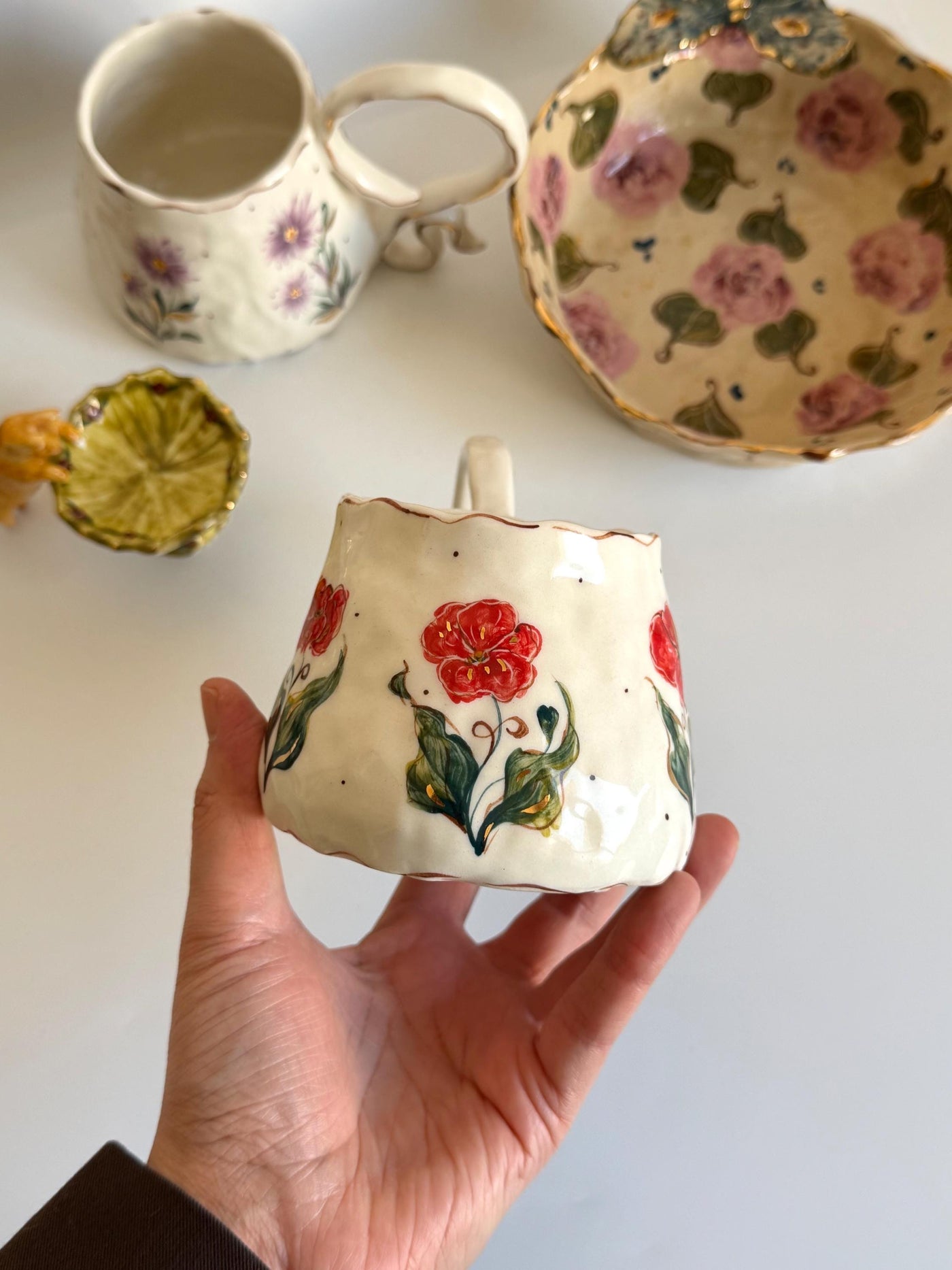 Pressed Flower Boho Mug
