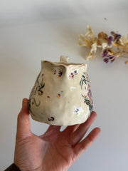 Creamer with Lilac Roses and Gold Details Mug